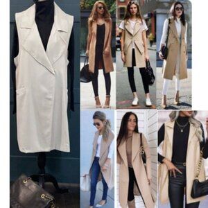 Oat + Fort Jacket Sleeveless Vest Size Medium